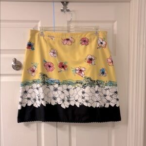 George Yellow A-Line Skirt